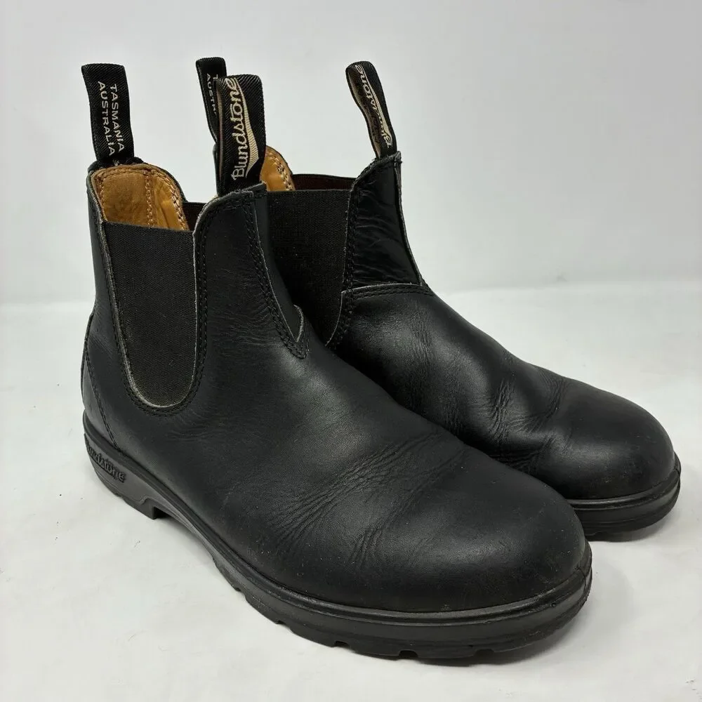 Blundstone 585 Chelsea Boots Rustic Black Leather Men's Size 7 US